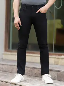 The Pant Project Men Raw Black Slim Fit Stretchable Cotton Jeans