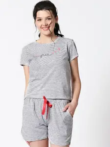 I like me Striped Pure Cotton Night Suit
