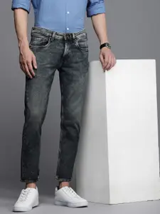 Louis Philippe Jeans Men Mid-Rise Smart Skinny Fit Heavy Fade Acid Wash Stretchable Jeans