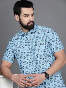 Louis Philippe Jeans Men Pure Cotton Slim Fit Opaque Printed Casual Shirt