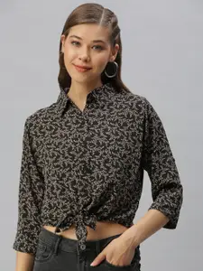 SHOWOFF  Floral Printed Regular Fit Casual Shirt