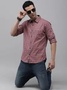 Roadster Slim Fit Opaque Checked Casual Shirt