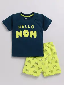 Toonyport Boys Printed Pure Cotton T-shirt with Shorts