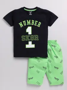 Toonyport Boys Printed Pure Cotton T-shirt with Shorts