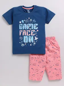 Toonyport Boys Printed Pure Cotton T-shirt with Shorts