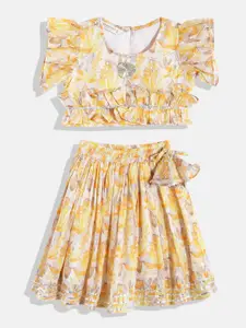 Readiprint Girls Printed Ready to Wear Lehenga &