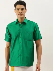 THANGAMAGAN Standard Spread Collar Casual Shirt