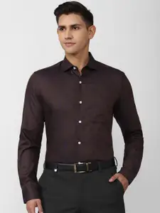 Peter England Elite Slim Fit Paisley Printed Formal Shirt