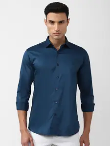 V Dot Men Slim Fit Opaque Casual Shirt