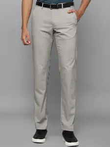 Allen Solly Men Mid-Rise Textured Slim Fit Plain Trousers