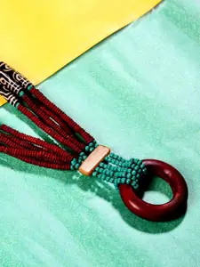 Bamboo Tree Jewels Alloy Artificial Beads Necklace