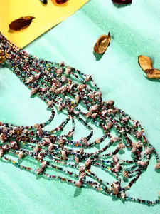 Bamboo Tree Jewels Long Beaded Statement Necklace