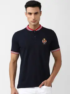 Van Heusen Sport Men Mandarin Collar Pure Cotton T-shirt