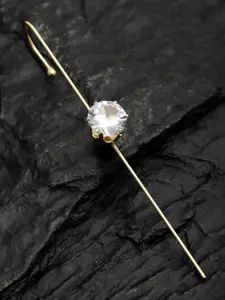 Bohey by KARATCART Gold-Plated Contemporary Ear Cuffs