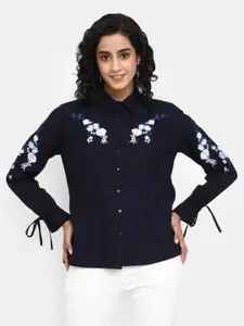 V-Mart Floral Self Design Casual Shirt