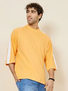 Styli Round Neck Drop-Shoulder Sleeves Cotton Oversized T-shirt