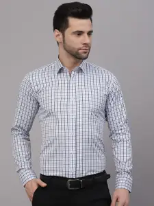 Style Quotient Smart Fit Checked Printed Formal Shirt