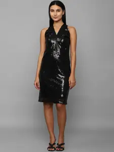 Allen Solly Woman Embellished Sequined Sheath Dress