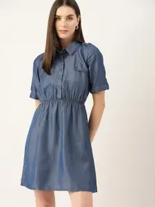 Kook N Keech Denim A-Line Mini Dress