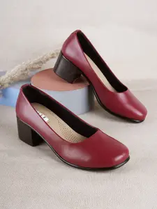 ELLE Round Toe Block Pumps