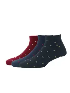 Allen Solly Men Pack Of 3 Patterned Ankle-Length Socks