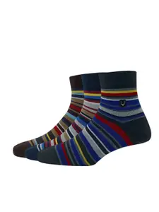 Allen Solly Men Pack Of 3 Striped Above Ankle-Length Socks