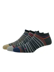 Louis Philippe Men Pack Of 3 Striped Ankle Length Socks