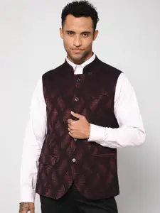 Cantabil Men Printed Mandarin Collar Nehru Jacket