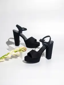 Inc 5 Open Toe Platform Peep Toes With Buckles