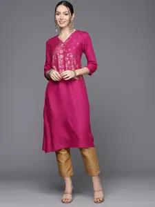 Biba Women Foil Print Kurta