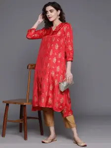 Biba Foil Print High-Low Kurta