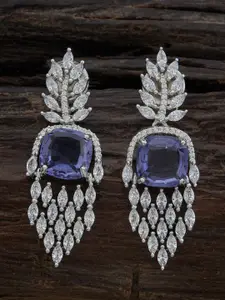 Kushal's Fashion Jewellery Kushal's Fashion Jewellery Rhodium Plated Contemporary Drop Earrings