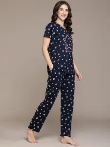 beebelle Conversational Printed Pure Cotton Night Suit