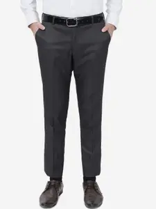 JADE BLUE Men Slim Fit Formal Trousers