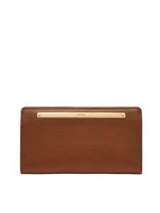Fossil Women Textured Leather Two Fold Wallet