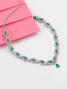 GIVA Sterling Silver Rhodium-Plated Necklace