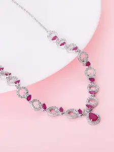 GIVA Sterling Silver Rhodium-Plated Necklace