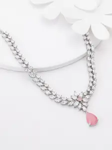 GIVA Sterling Silver Rhodium-Plated Necklace