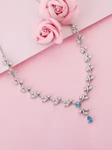 GIVA Sterling Silver Rhodium-Plated Necklace