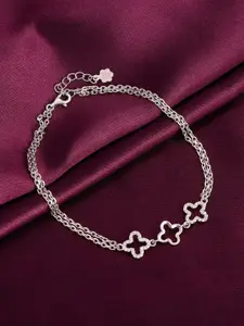 GIVA 925 Sterling Silver Rhodium Plated Anklet (1 Piece)