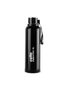 Cello Puro Steel-X Benz 900 Black Stainless Steel Water Bottle-730ml