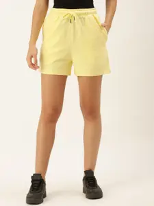 De Moza Women Mid-Rise Regular Fit Cotton Shorts