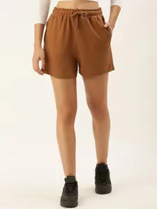 De Moza Women Mid-Rise Regular Fit Cotton Shorts