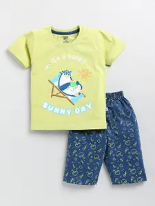 Toonyport Boys Printed Cotton T-shirt with Shorts