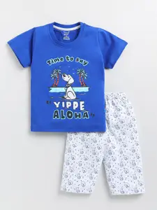 Toonyport Boys Printed Pure Cotton T-shirt With Shorts