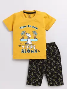 Toonyport Boys Printed Cotton T-shirt with Shorts