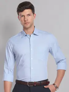 AD By Arvind Micro Check Everlast Press Dobby Formal Shirt