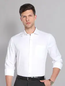 AD By Arvind Textured Self Design Pure Cotton Formal Shirt