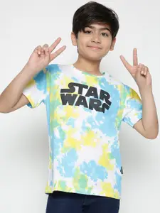 Lil Tomatoes Boys Typography Star Wars Printed Round Neck Cotton T-shirt