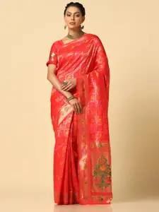 Satrani Ethnic Woven Design Zari Banarasi Saree